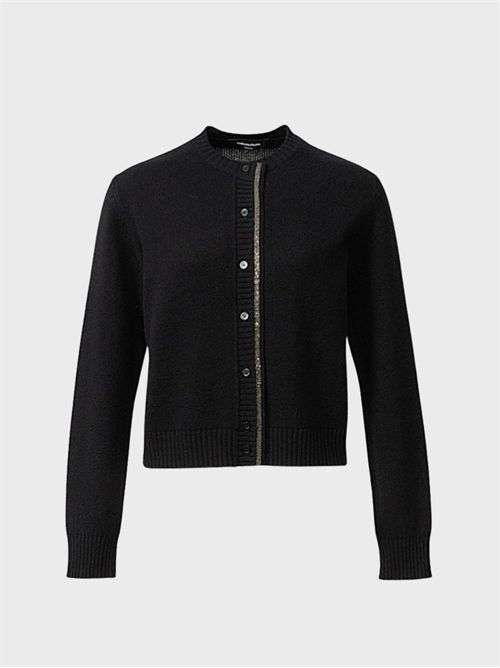 Platinum yarn crew-neck cardigan FABIANA FILIPPI | MAD226F421M281825